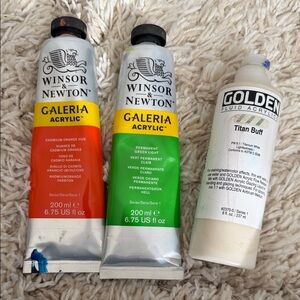 WN and Golden Set of 3 Galeria Acrylic Paints